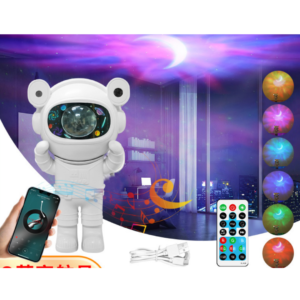 Astronauta Proyector Proyector Astronauta de Nebulosa, Estrellas y Luna – Con Bocina Bluetooth y Control Remoto